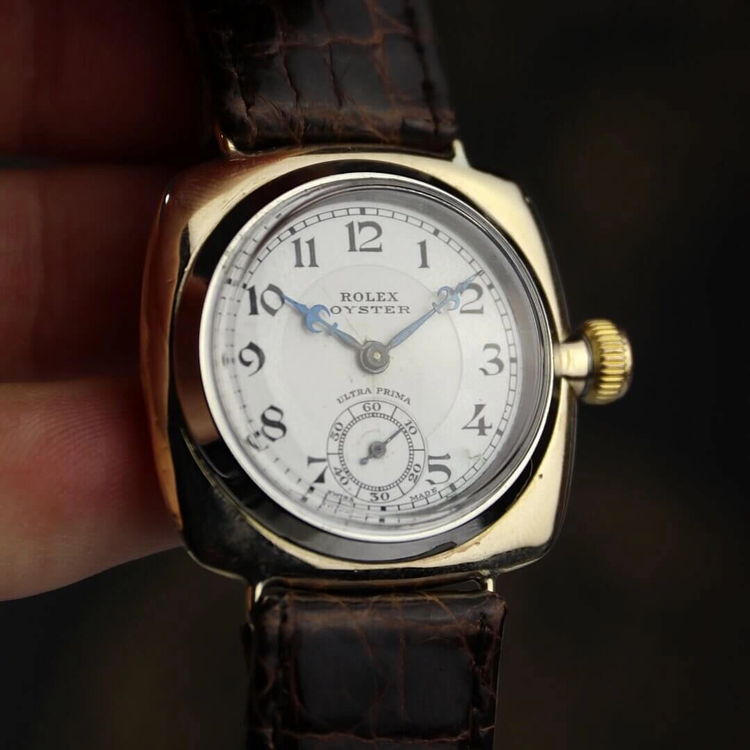 Rolex Oyster Cushion Case, Ultra Prima, 9k Gold, 1930
