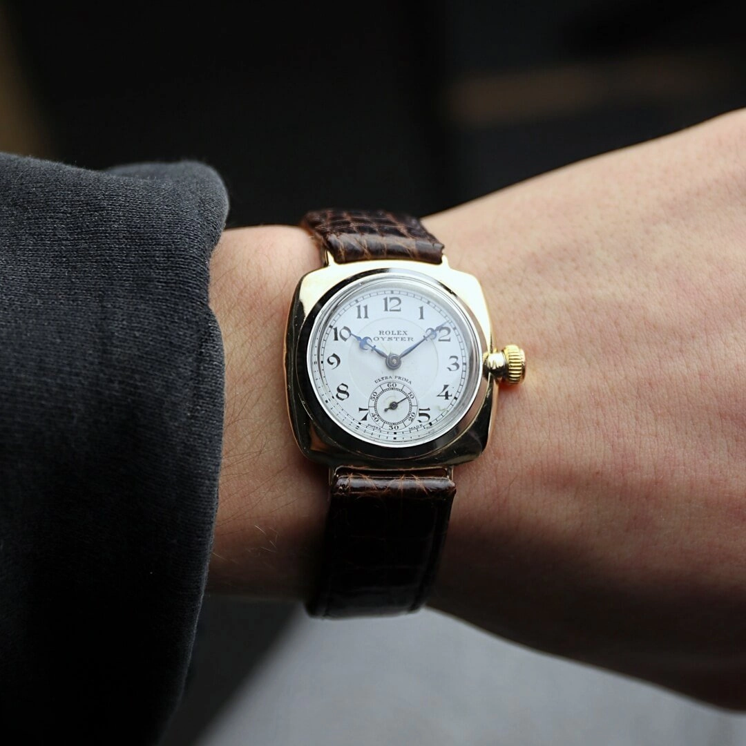 Rolex Oyster Cushion Case, Ultra Prima, 9k Gold, 1930