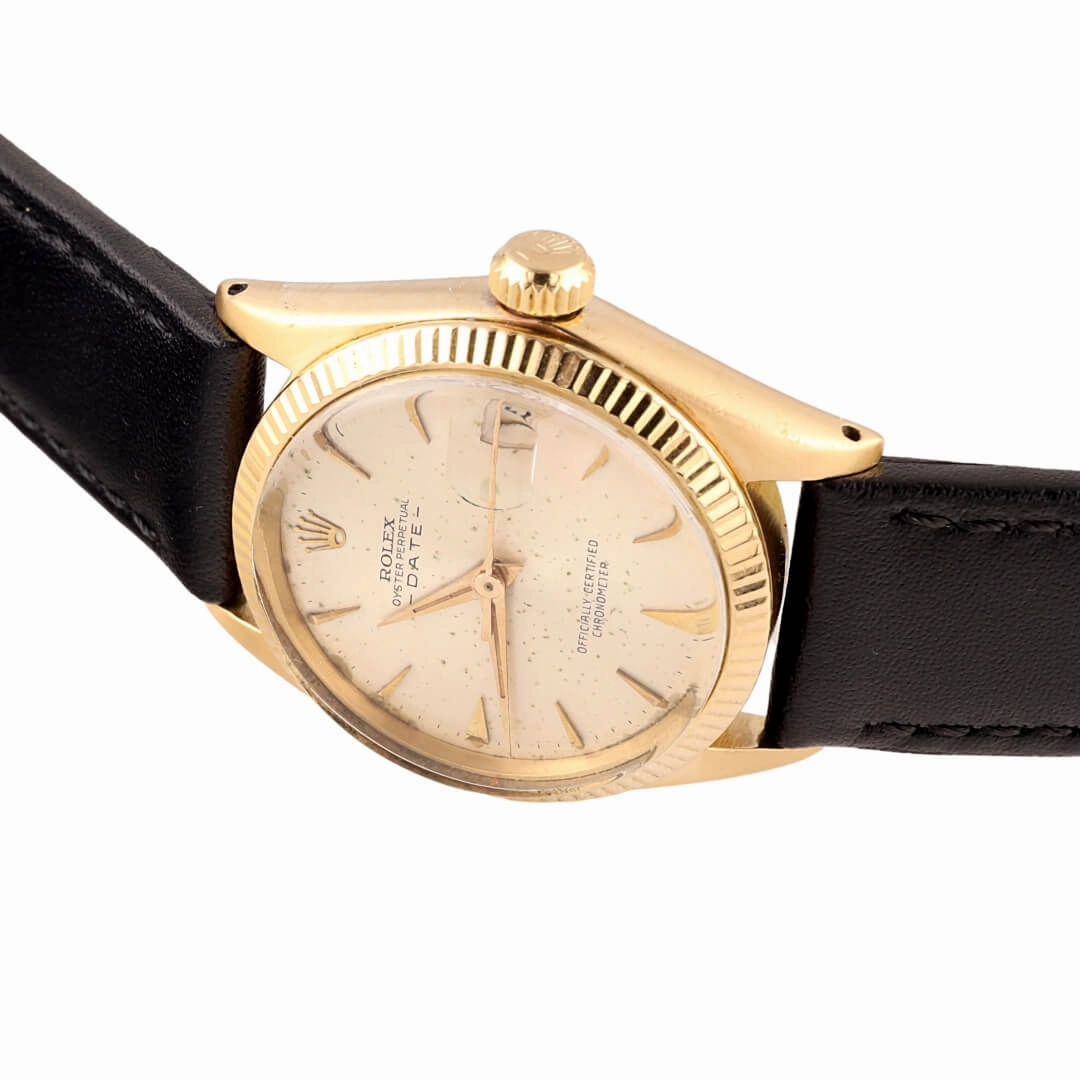 Rolex Oyster Perpetual Date Ref. 6627  18k Gold (Circa 1963)
