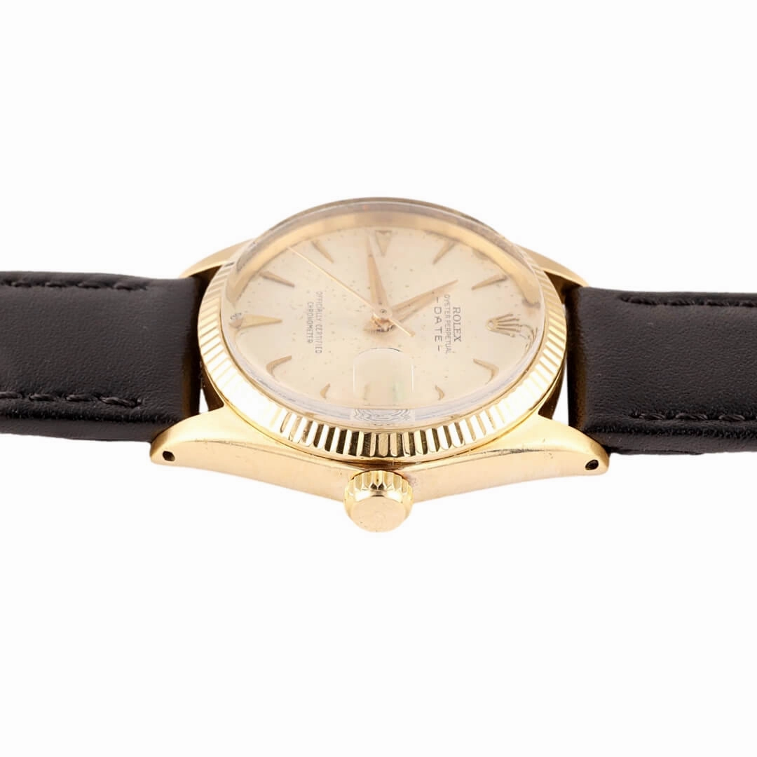 Rolex Oyster Perpetual Date Ref. 6627  18k Gold (Circa 1963)
