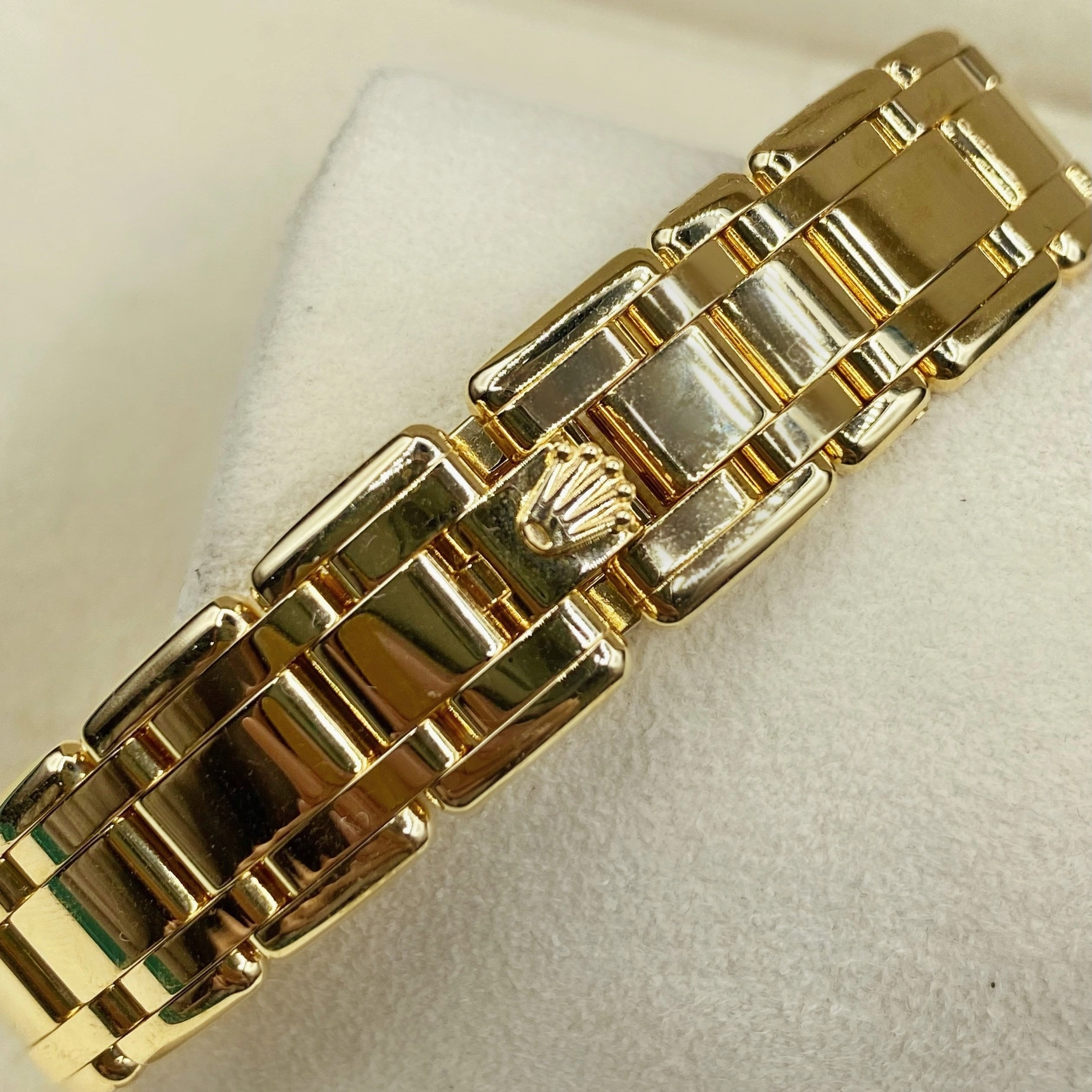 Rolex Pearlmaster 29mm - Ref: 80318-0163 - Champagne Roman Diamond Dial & Diamond Bezel, 18K Yellow Gold Bracelet Women's Watch