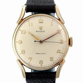 Rolex Precision 9k Gold, 1959 Men's Vintage Watch
