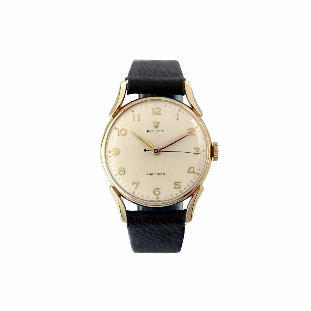 Rolex Precision 9k Gold, 1959 Men's Vintage Watch