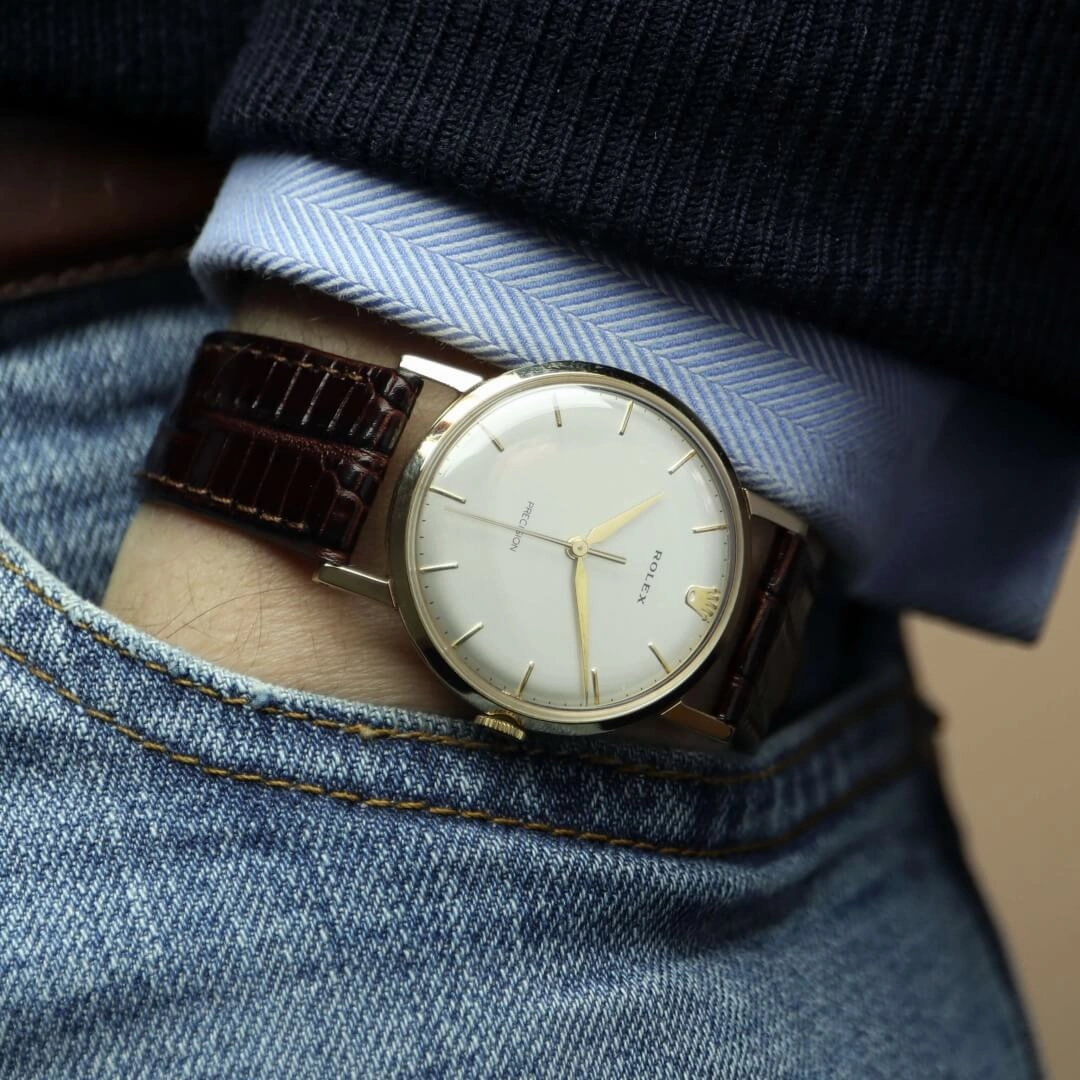 Rolex Precision, 9k Gold Dennison, 1964
