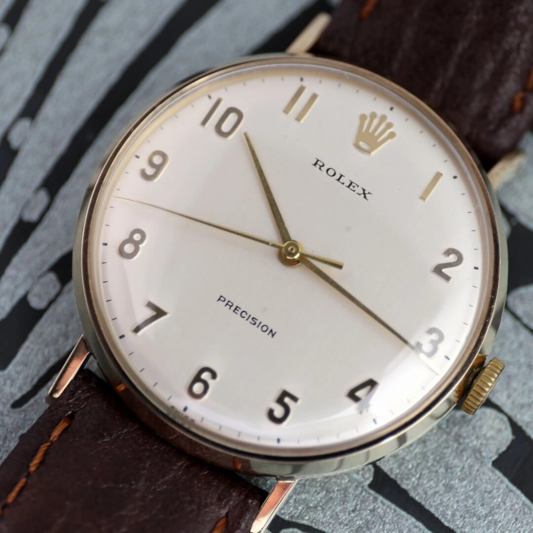 Rolex Precision 9k Gold Presentation Watch