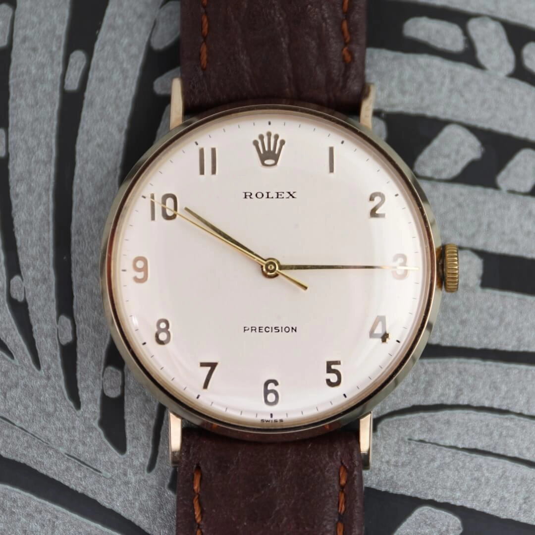 Rolex Precision 9k Gold Presentation Watch