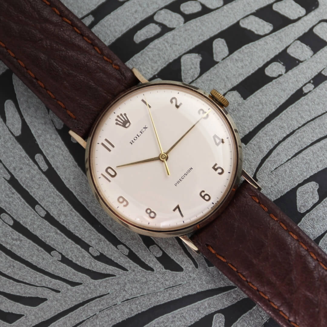 Rolex Precision 9k Gold Presentation Watch