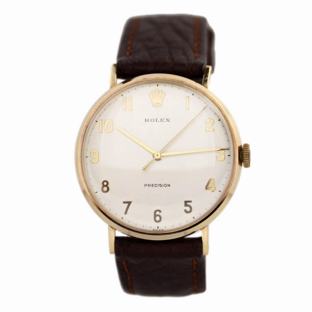 Rolex Precision 9k Gold Presentation Watch