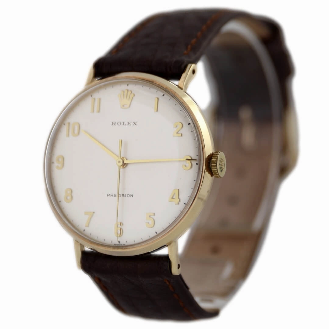 Rolex Precision 9k Gold Presentation Watch