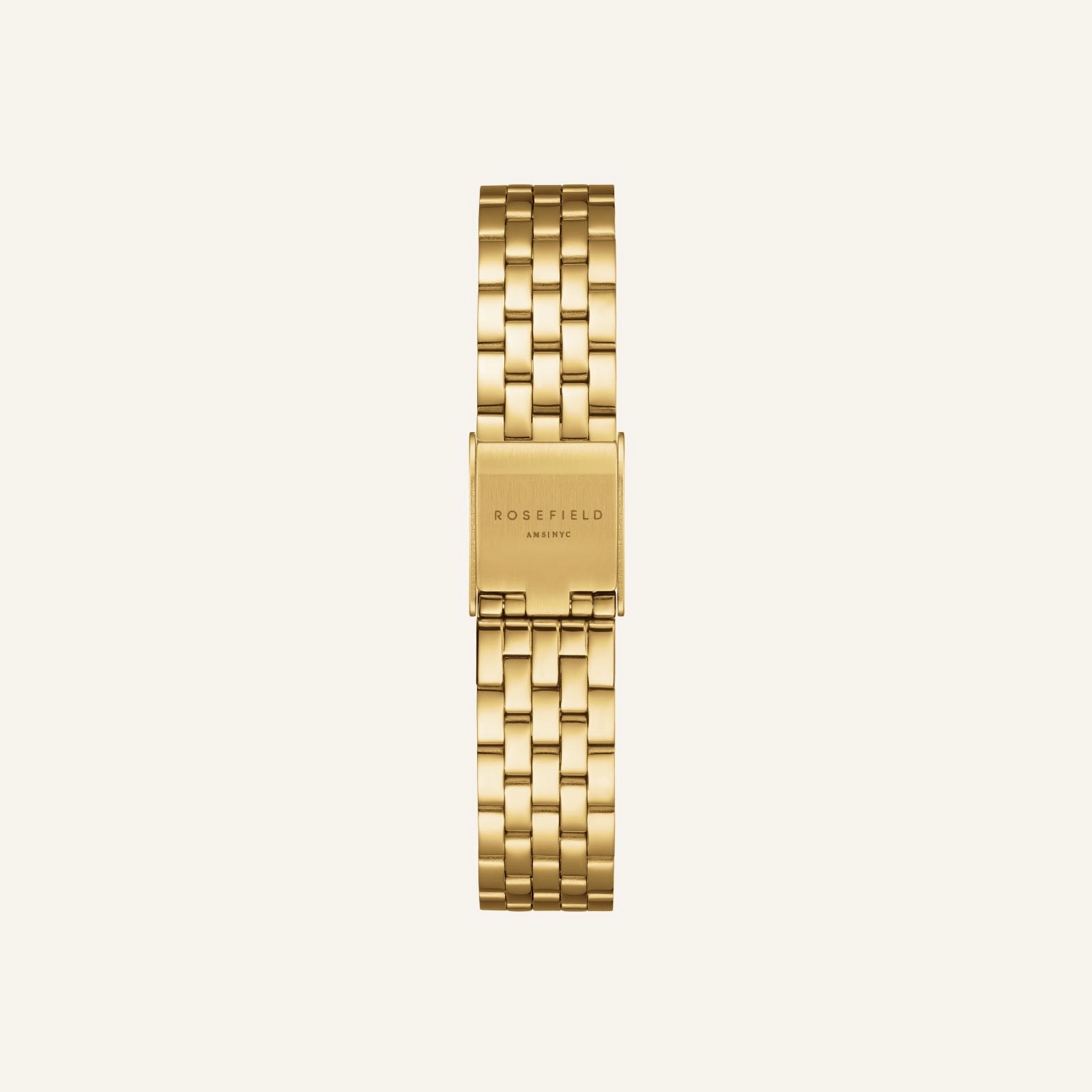 Rosefield Boxelle Gold Dial Stainless Steel Watch and Crystal Detailed Bracelet BCGTC-X284