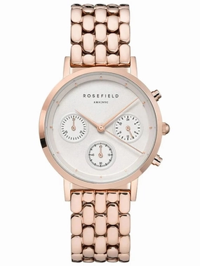 Rosefield Gabby 33mm White Dial Rosegold Stainless Steel Watch NWG-N91