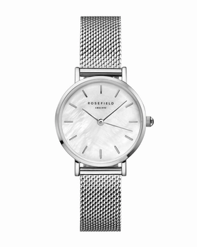 Rosefield The Small Edit White Silver Watch 26WS-266