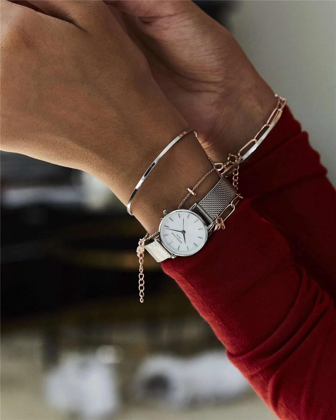 Rosefield The Small Edit White Silver Watch 26WS-266