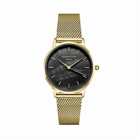 Rosefield Watch - Black Peral Edit Gold Watch