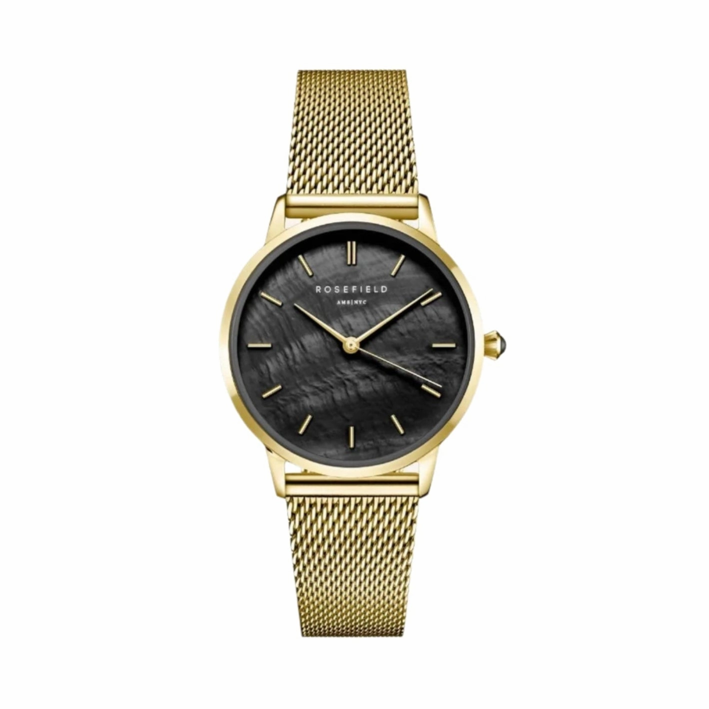 Rosefield Watch - Black Peral Edit Gold Watch