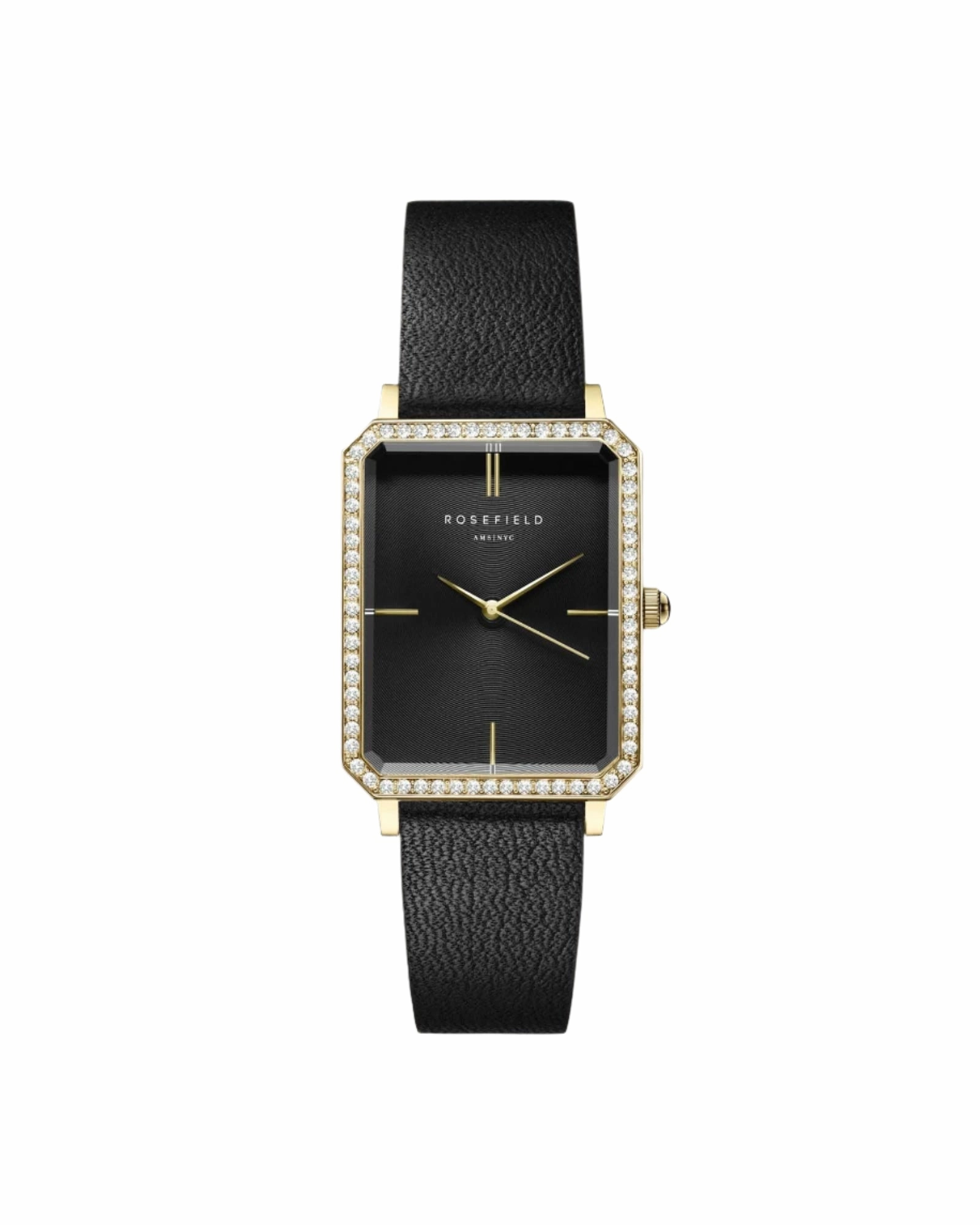 Rosefield Watch - Octagon Crystal Black & Gold