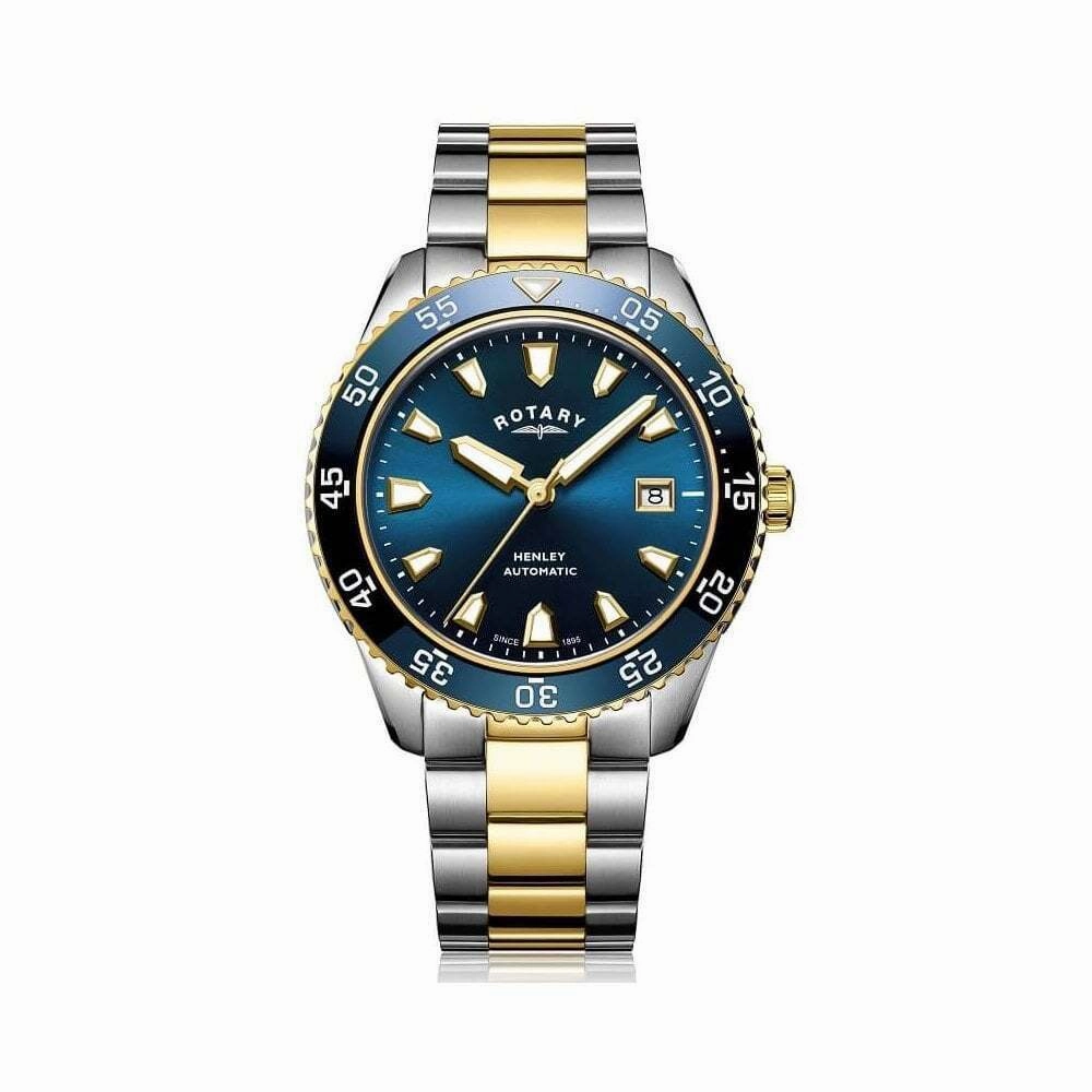 Rotary Blue Dial Two Tone Automatic Mens Watch GB05131/05