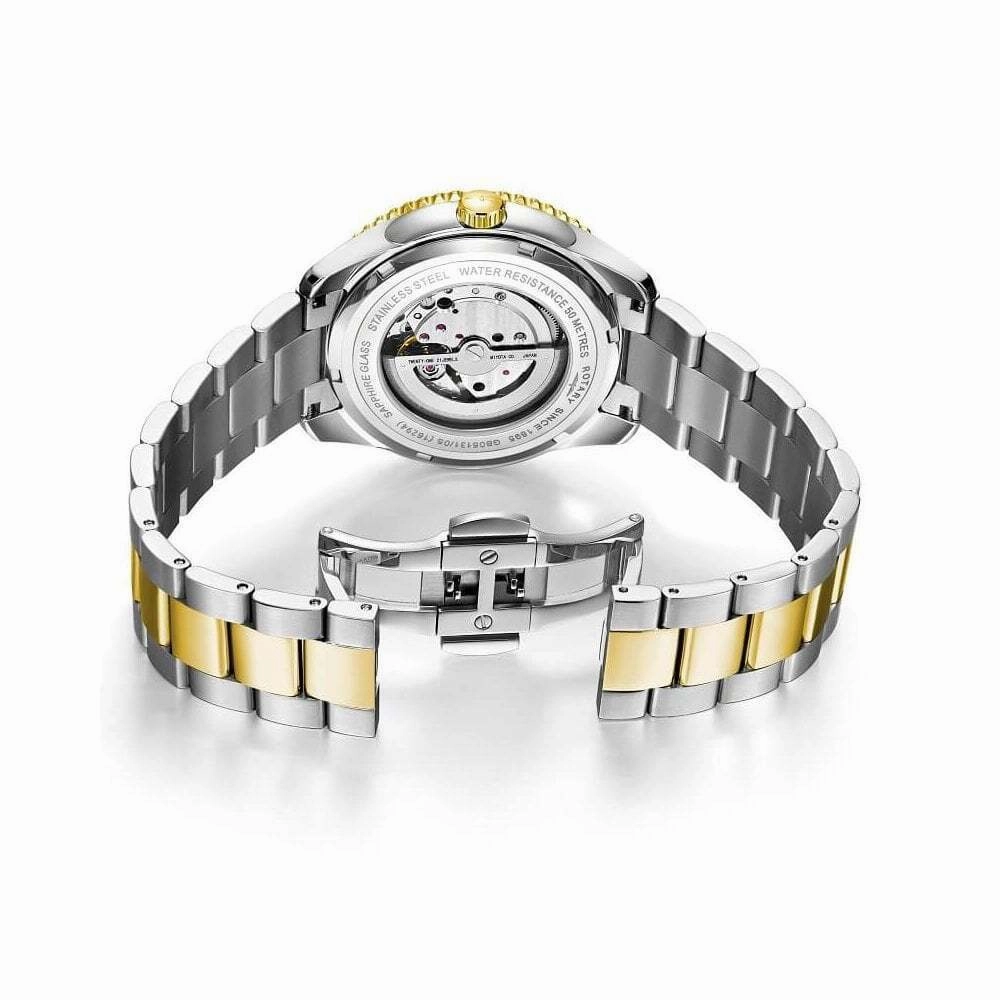 Rotary Blue Dial Two Tone Automatic Mens Watch GB05131/05