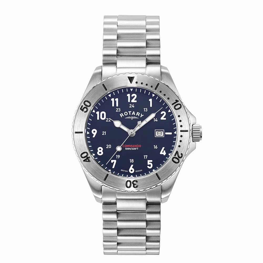 Rotary Commando Blue Dial Mens Watch GB05475-52