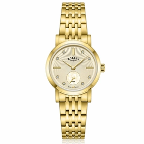 Rotary Dress Diamond Set Ladies Watch Gold PVD LB05323/03/D