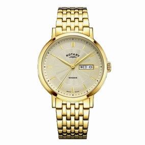 Rotary Gold Tone Windsor Mens Watch GB05423/03