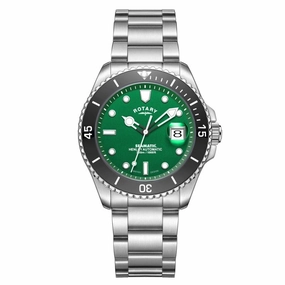 Rotary Henley Seamatic Green Dial Automatic Mens Watch GB05430-78