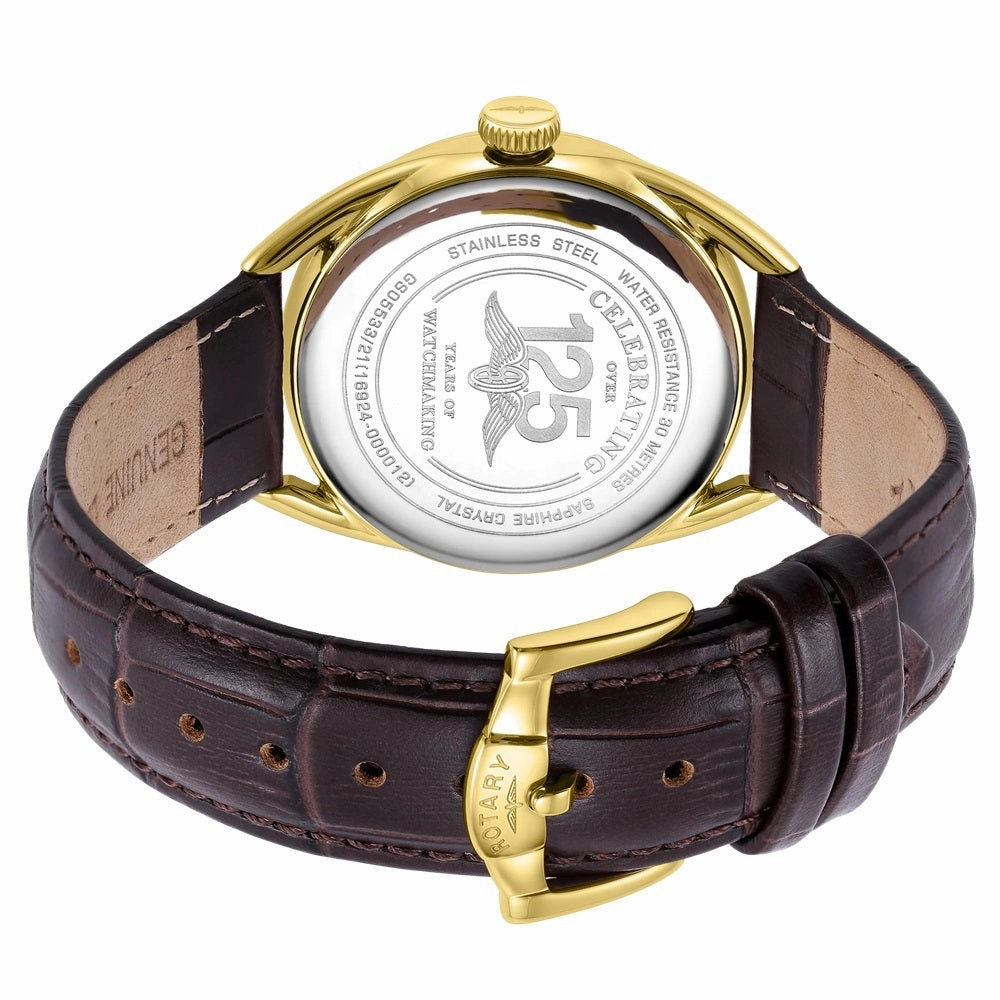 Rotary Traditional Leather Strap Mens Watch GS05533/21