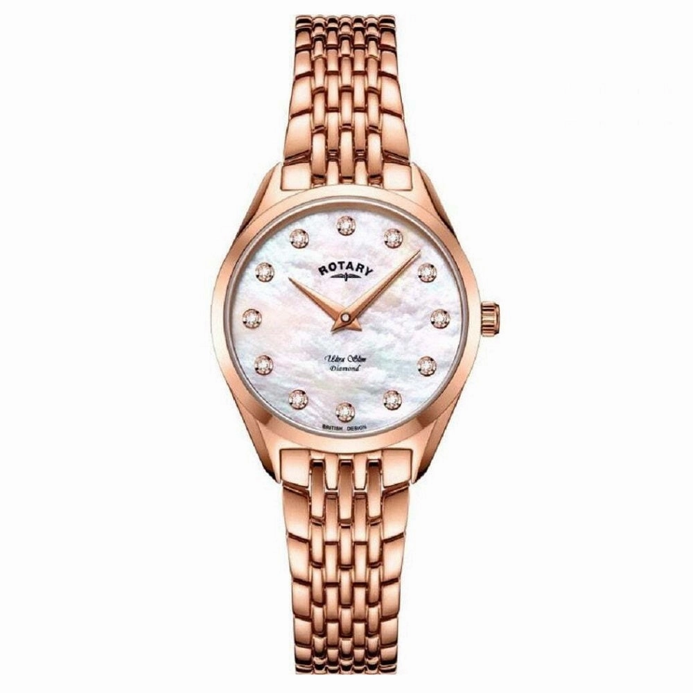 Rotary Ultra Slim Diamond Set Ladies Watch LB08014/41/D