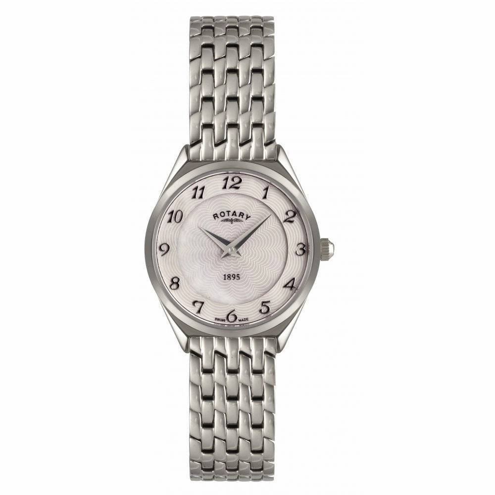 Rotary Ultra Slim Mother of Pearl Dial Ladies Watch LB08000/18