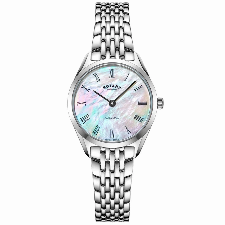 Rotary Ultra Slim Mother of Pearl Dial Ladies Watch LB08010/41