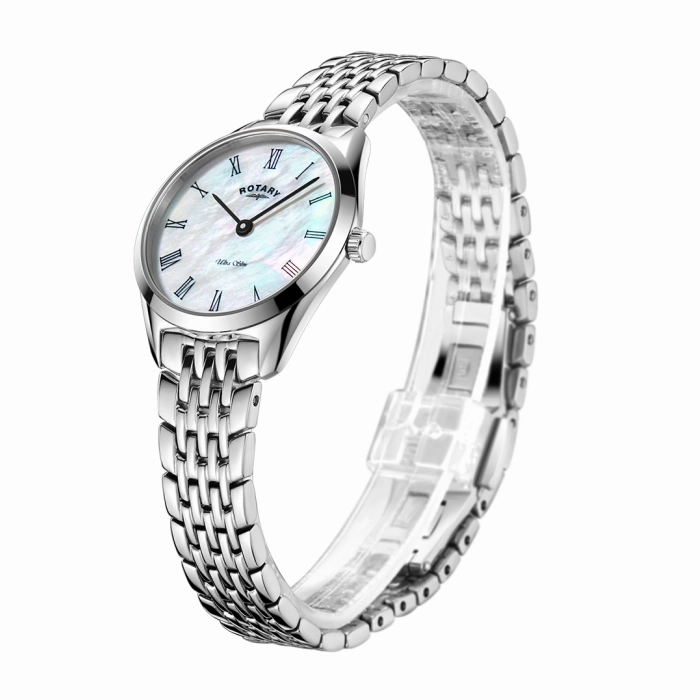 Rotary Ultra Slim Mother of Pearl Dial Ladies Watch LB08010/41