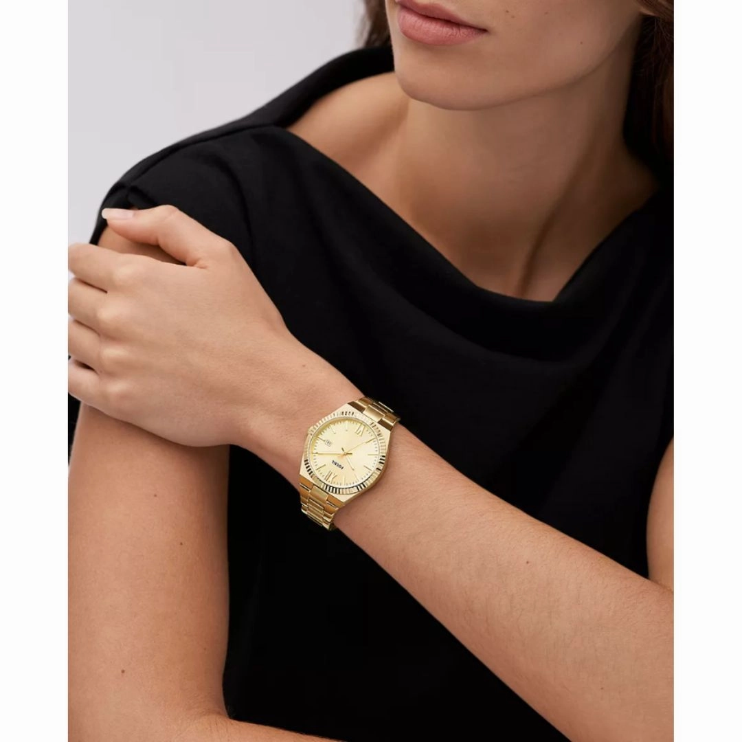 Scarlette Three-Hand Date Stainless Steel Watch