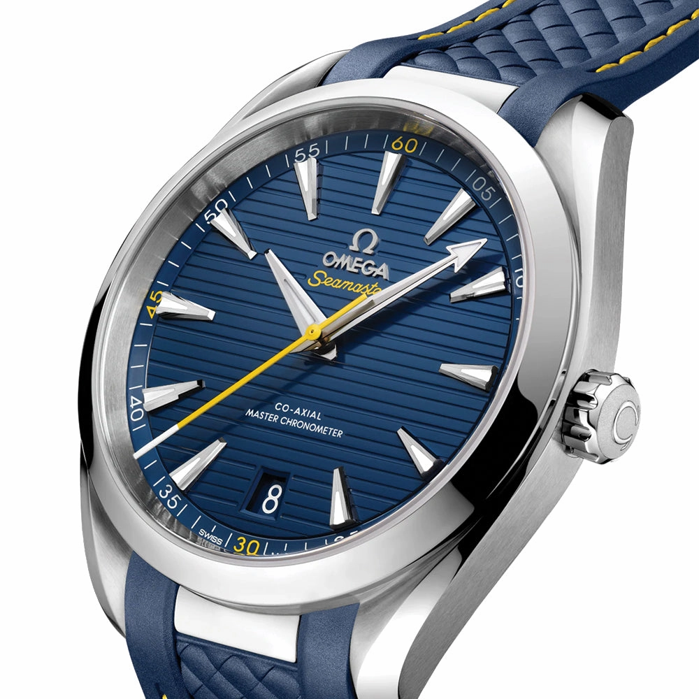 Seamaster Aqua Terra 150M Co-Axial Master Chronometer 41mm - Blue on Rubber Strap