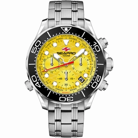 Seapro Men's Watch - Mondial Timer Yellow Dial Stainless Steel Bracelet | SP0153
