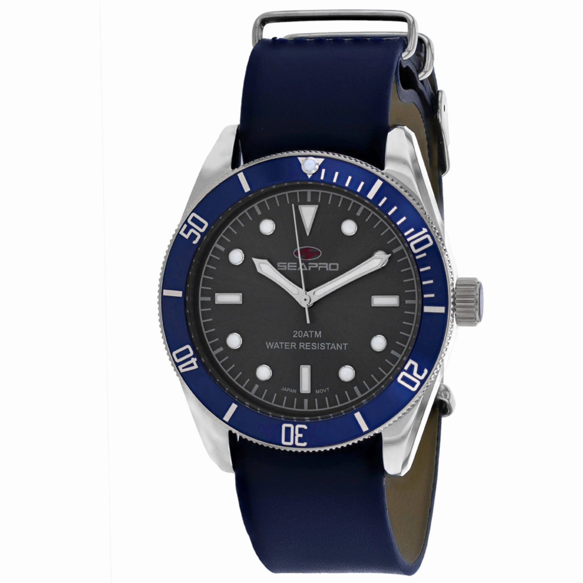 Seapro Men's Watch - Revival Quartz Silver Tone Case Grey Dial Blue Strap | SP0301