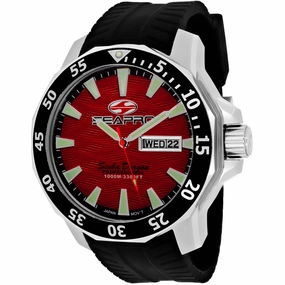 Seapro Men's Watch - Scuba Dragon Diver Quartz Red Dial Rubber Strap | SP8317
