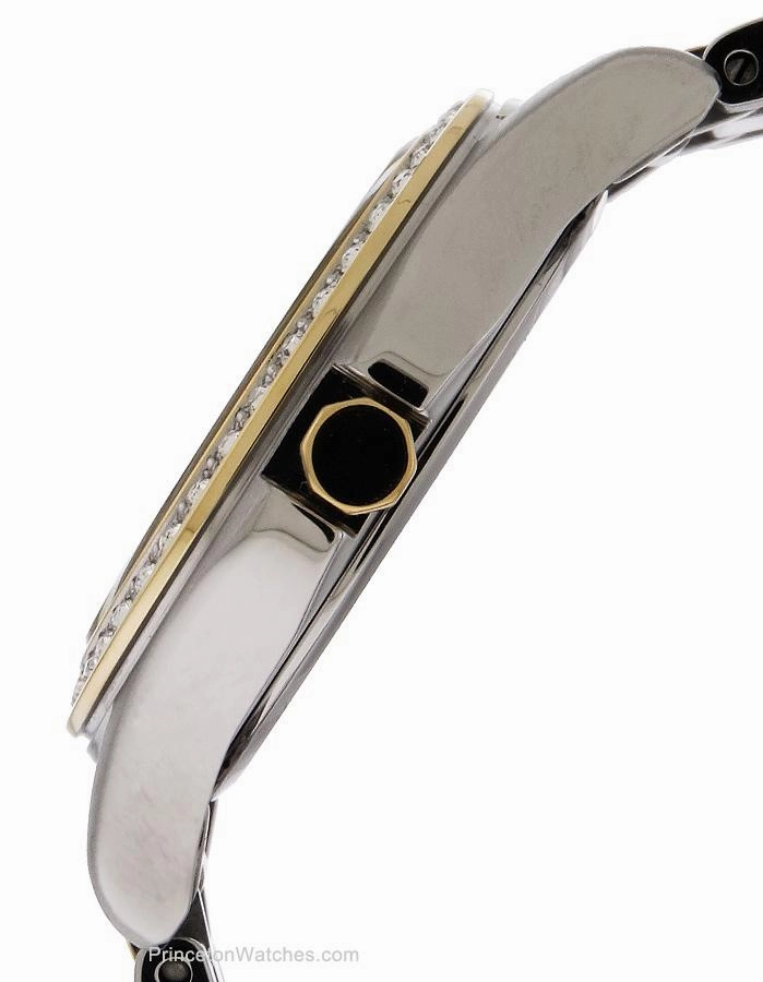 Seiko Ladies 40 Crystal Sport Watch - White Dial - Stainless & Gold-Tone - Date