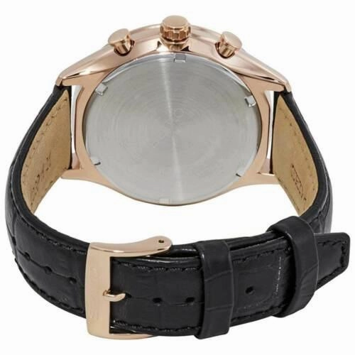 Seiko Men's Chronograph Watch - Core Solar Black Dial Leather Strap | SSC566
