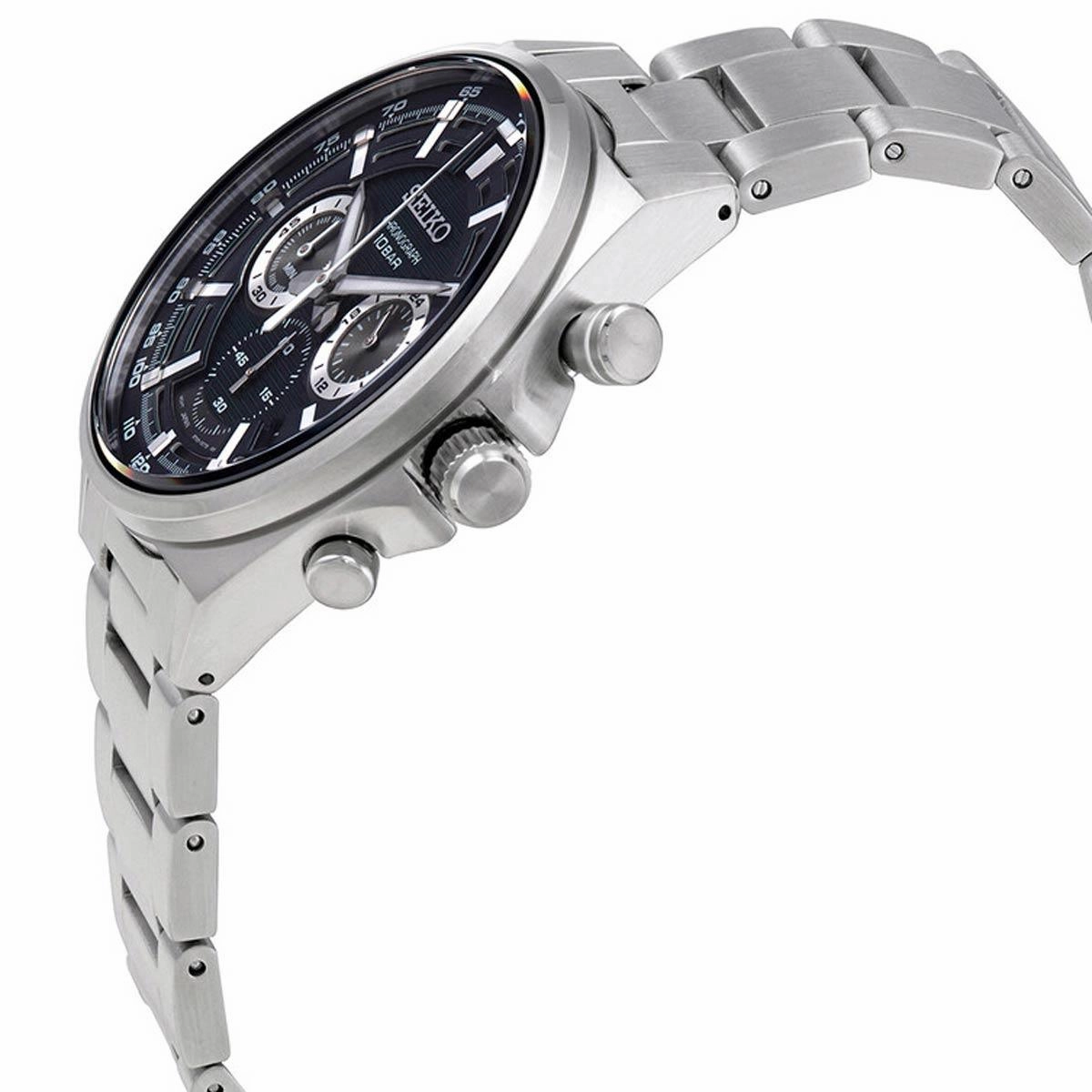 Seiko Men's Watch - Chronograph Green Dial Stainless Steel Bracelet | SSB405P1