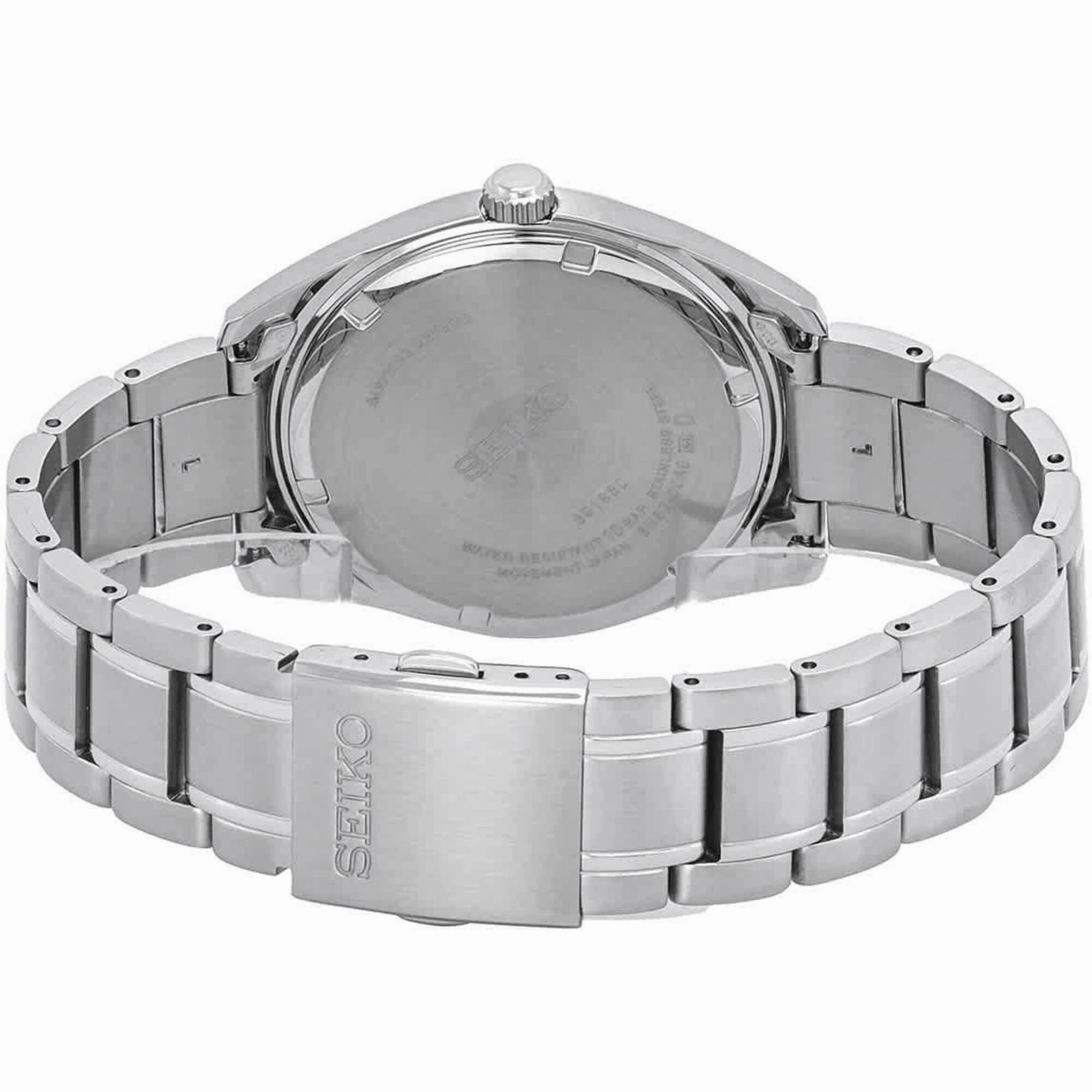 Seiko Men's Watch - Quartz Pink Dial Silver Tone Stainless Steel Bracelet | SUR523