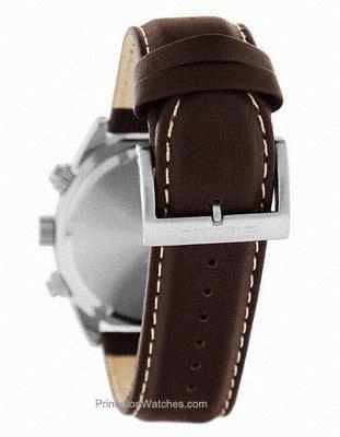 Seiko Mens Chronograph - Brown Dial - Brown Leather Strap - Sub-Second Dial