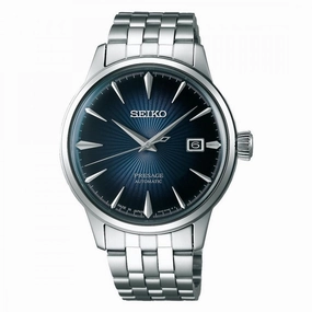 Seiko Presage Automatic Blue Face Cocktail Mens Watch SRPB41J1