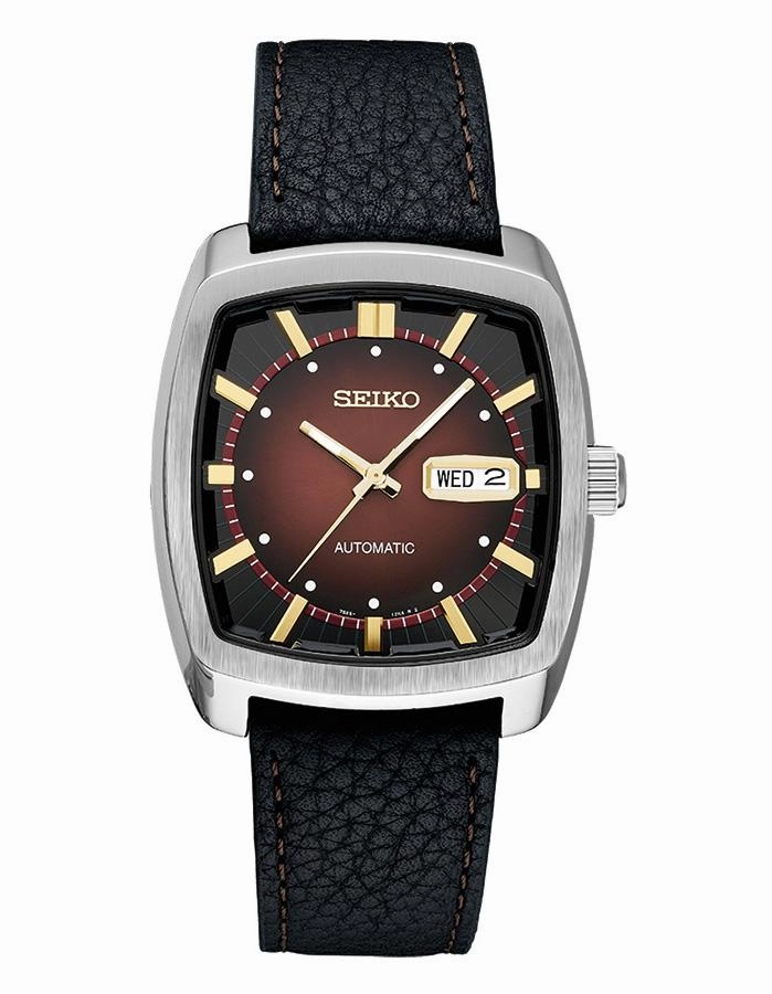 Seiko ReCraft Mens Automatic - Leather Strap - Bronze Dial