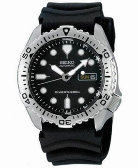 Seiko SKX171 Men's Automatic Black Dial Rubber Strap Dive Watch