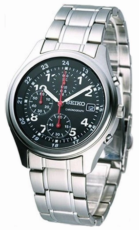 Seiko SNDB31 Men's Quartz Chronograph Black Dial 30M WR Watch