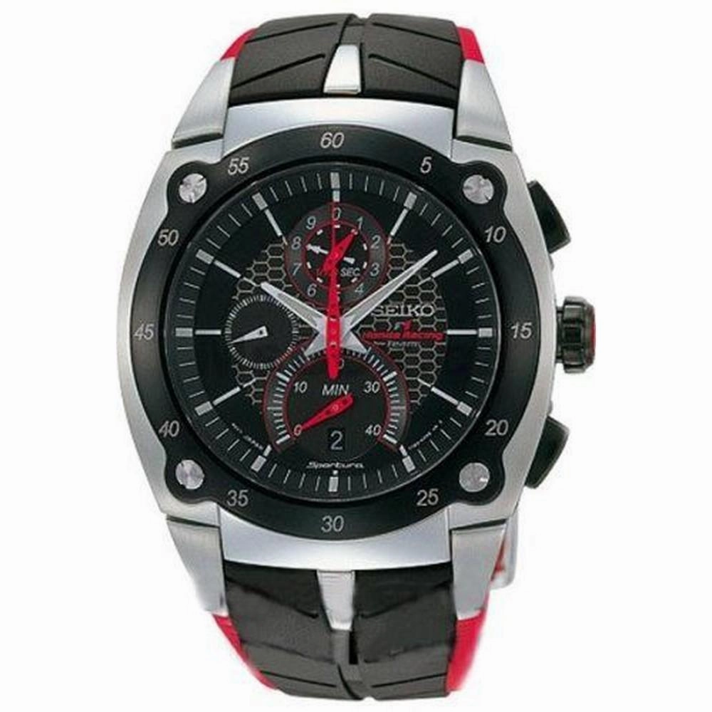 Seiko SPC009P1 Black Dial Rubber Strap Series 5 Men's Automatic Sports Watch
