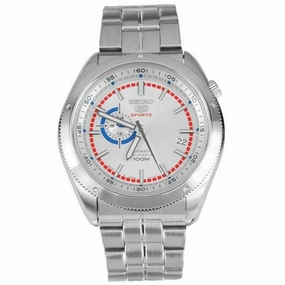 Seiko SSA061K1 Men's 5 Sports Automatic Stainless Steel Bracelet Silver Dial Date Watch