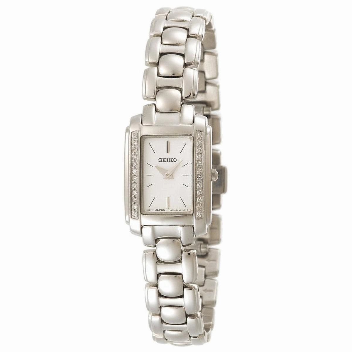 Seiko SUJF39 Women's Silver Dial Stainless Steel Bracelet Diamond Watch