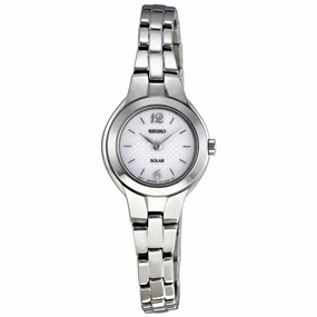 Seiko SUP023P1 Women's Dress Solar Silver Dial Steel Bracelet Watch