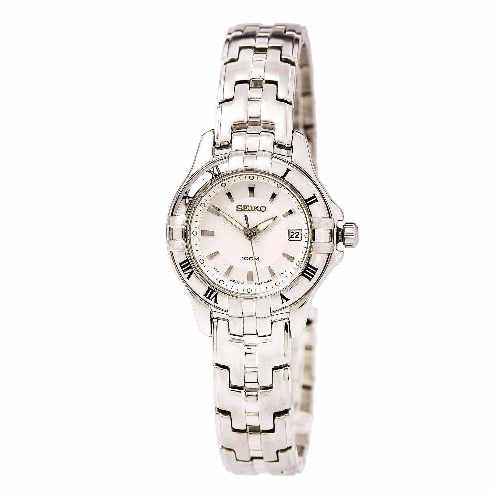 Seiko SXDA29 Women's Dress Silver Dial Stainless Steel Bracelet Watch